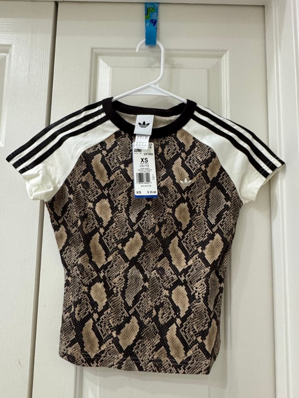 Adidas Originals Cali Tee Snakeskin Print Women's XS NWT